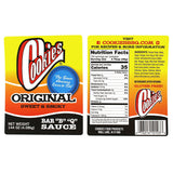 Cookies Original Bar "B" "Q" Sauce, 1 gal.