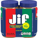 Jif Extra Crunchy Peanut Butter - 48 oz - 2 Pack