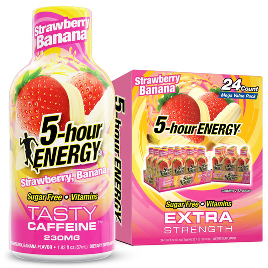 5-hour ENERGY Shot, Extra Strength, Strawberry Banana 1.93 oz., 24 pk.
