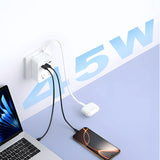Tech Squared USB Wall Outlet Expander with Built in Retractable Cable