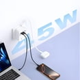 Tech Squared USB Wall Outlet Expander with Built in Retractable Cable