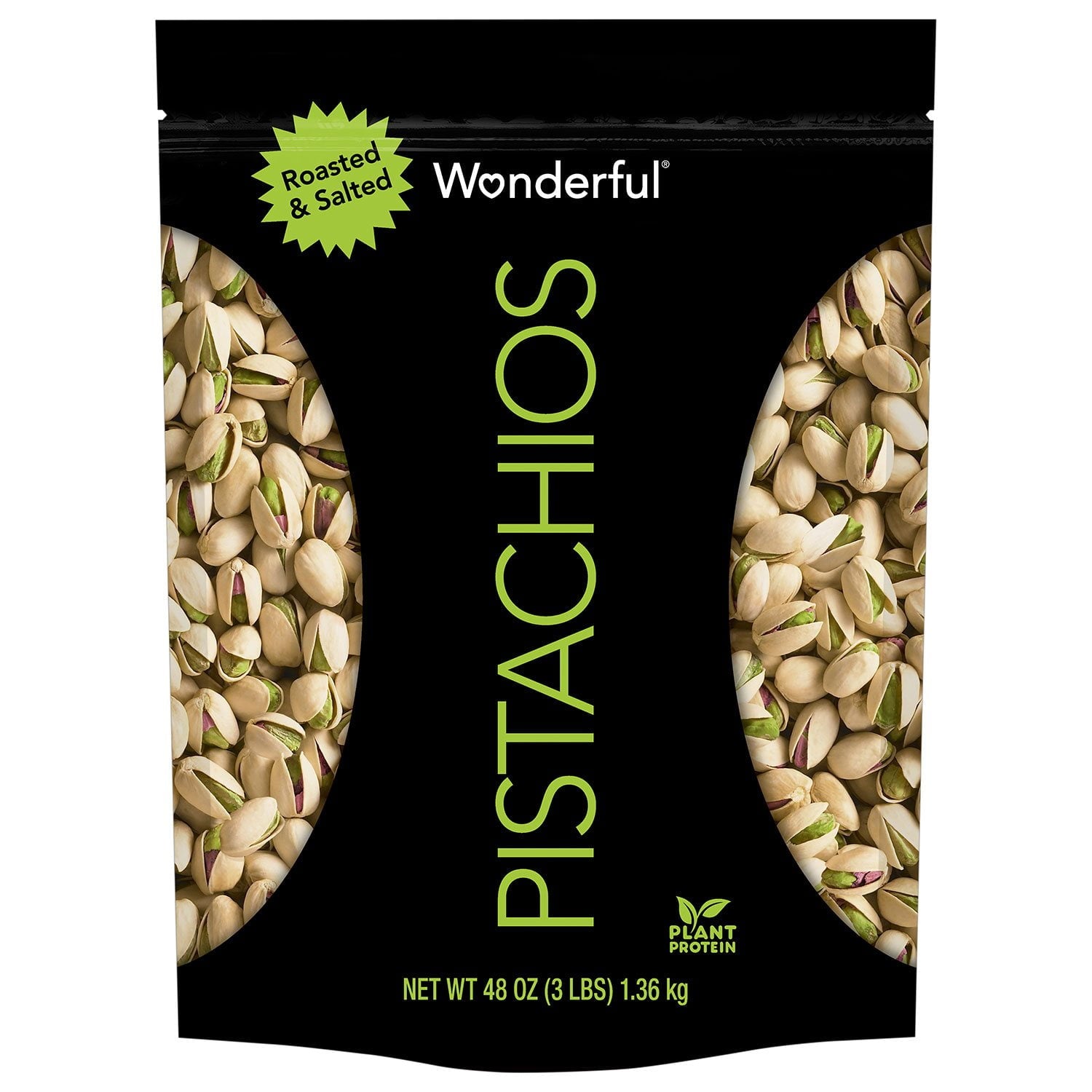 Wonderful Roasted &amp; Salted Pistachios, 48 oz.