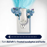 Glade CustomScent PlugIns Scented Oils, Frosted Eucalyptus and Waterlily, 1 Warmer + 5 Refills, Total 3.35 fl. oz./ 99 ml.
