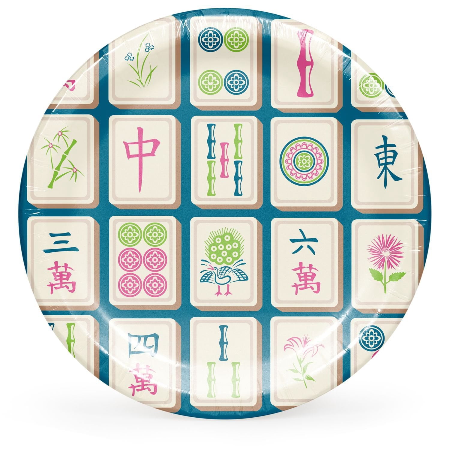 Artstyle Mahjong Dessert Paper Plates, 7 in. – 85 Count