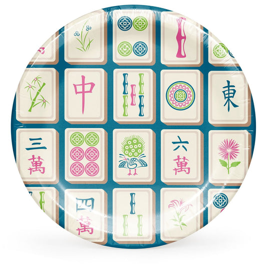 Artstyle Mahjong Dessert Paper Plates, 7 in. – 85 Count