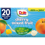 Dole Fruit Bowls Cherry Mixed Fruit in 100% Juice 4 oz., 20 pk.