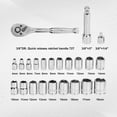 WORX 23Piece 1/4"+ 3/8"DR. Socket Set With Rotatable Rack