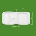 Hefty Earthchoice 3-Compartment Hinged Lid Containers, 9", 50 ct.