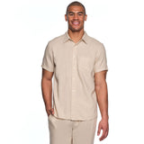Lands’ End Men's Cotton Linen Button Up - Navy - XXL