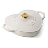 Tramontina 3-Quart Heart Shape Enameled Cast Iron Dutch Oven (Shallow, Oven Safe)