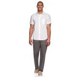 Lands’ End Men's Cotton Linen Button Up - Navy - XXL