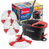 O-Cedar EasyWring Power Spin Mop System+ 2 Extra Mop Head Refills, 3ct.