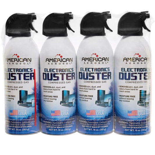 American Aerosol Compressed Gas Electronics Duster 10 oz – 4 Pack