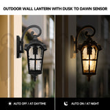 Cedar Hill 17" Outdoor Wall Lantern with Dusk-to-Dawn Photocell