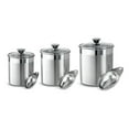 Tramontina 6-Piece Stainless Steel Covered Canister Set with Measuring Scoops