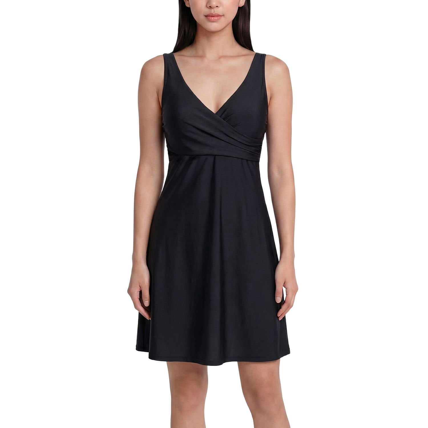 Lands' End Women's Swim Dress - Black - XXL