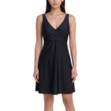 Lands' End Women's Swim Dress - Black - XXL