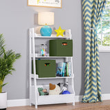 RiverRidge Folding Bins Cube Storage Cubbies, Set of 6 Playroom Organizers - Olive