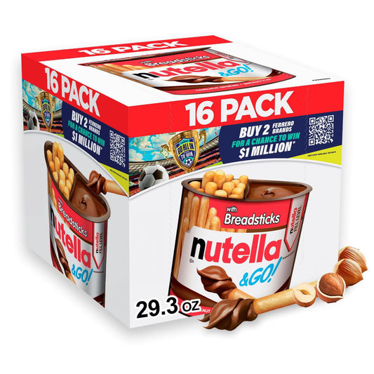 Nutella &amp; GO! Hazelnut and Cocoa Spread + Breadsticks, 1.8 oz., 16 pk.