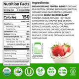 Orgain Organic Protein Powder Plant Based Strawberries &amp; Cream, 2.74 lbs.