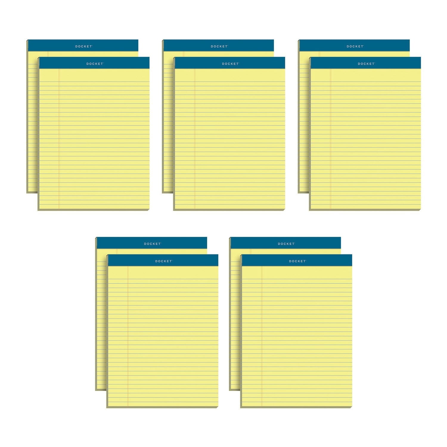Docket Legal Writing Pads Ruled 10-Pack 8.5x11.75