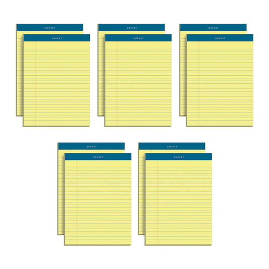 Docket Legal Writing Pads Ruled 10-Pack 8.5x11.75