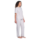 LOFT Women's 2-Piece Tee and Pant Pajama Set - Grey - XXL