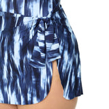 Anne Cole Wrap Tie Swim Dress - Black - XXL
