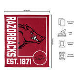 Logo Brands Arkansas Razorbacks 60"x70" Super Plush Blanket