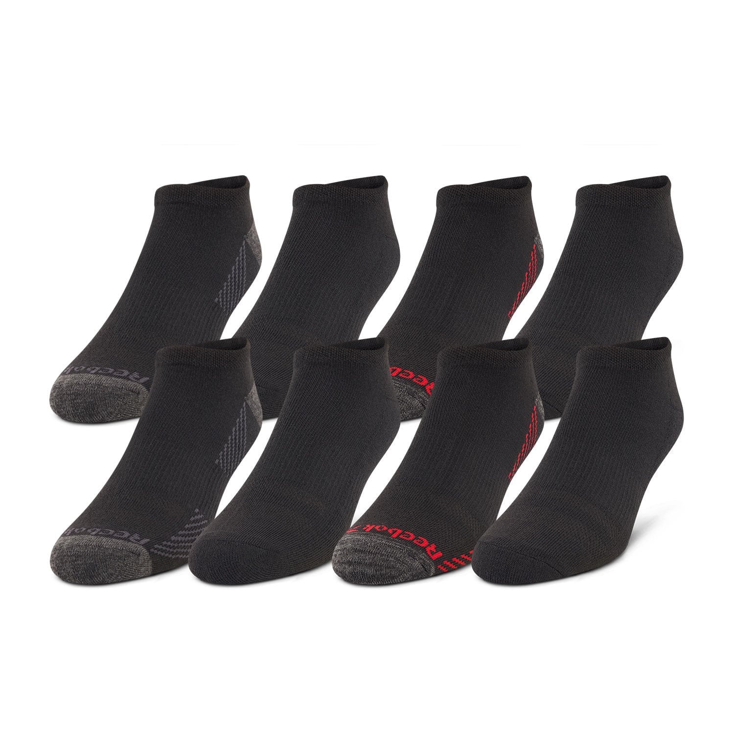 Reebok Men's 8-Pack Cushion Low-Cut Sock - Black