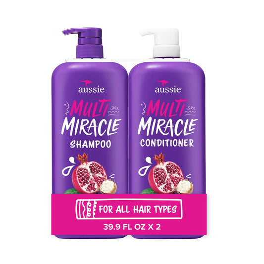 Aussie Multi Miracle Shampoo & Conditioner – 39.9 fl oz, 2 Pack