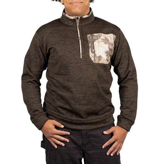 Habit Men’s Snap Front Fleece Pullover with Scent-Factor - Green - XL
