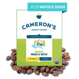 Cameron's Organic Light Roast Whole Bean Coffee, Woods &amp; Water 64 oz.