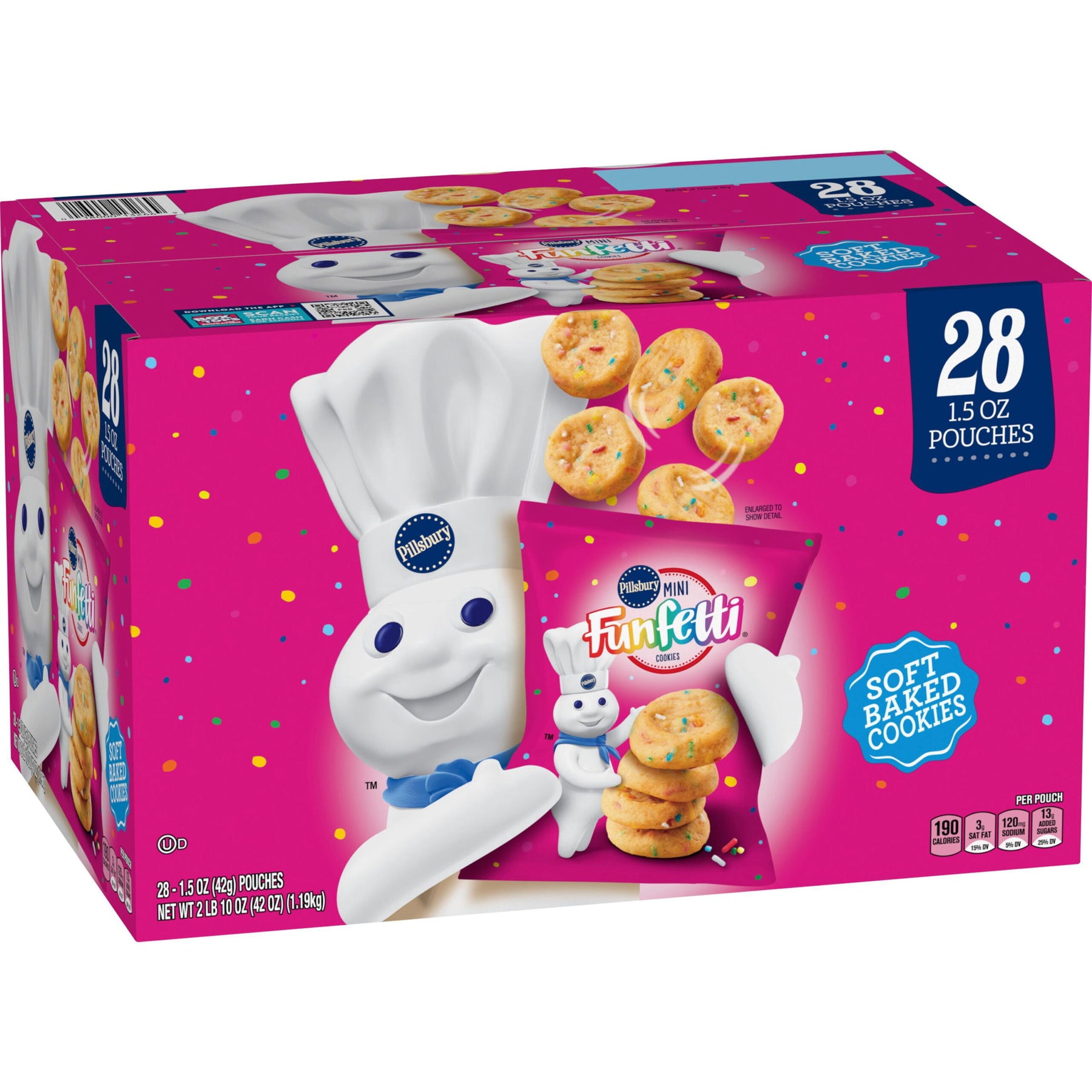 Pillsbury Soft Baked Mini Funfetti Cookies, 28 pk.