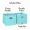 RiverRidge Folding Bins Cube Storage Cubbies, Set of 6 Playroom Organizers
