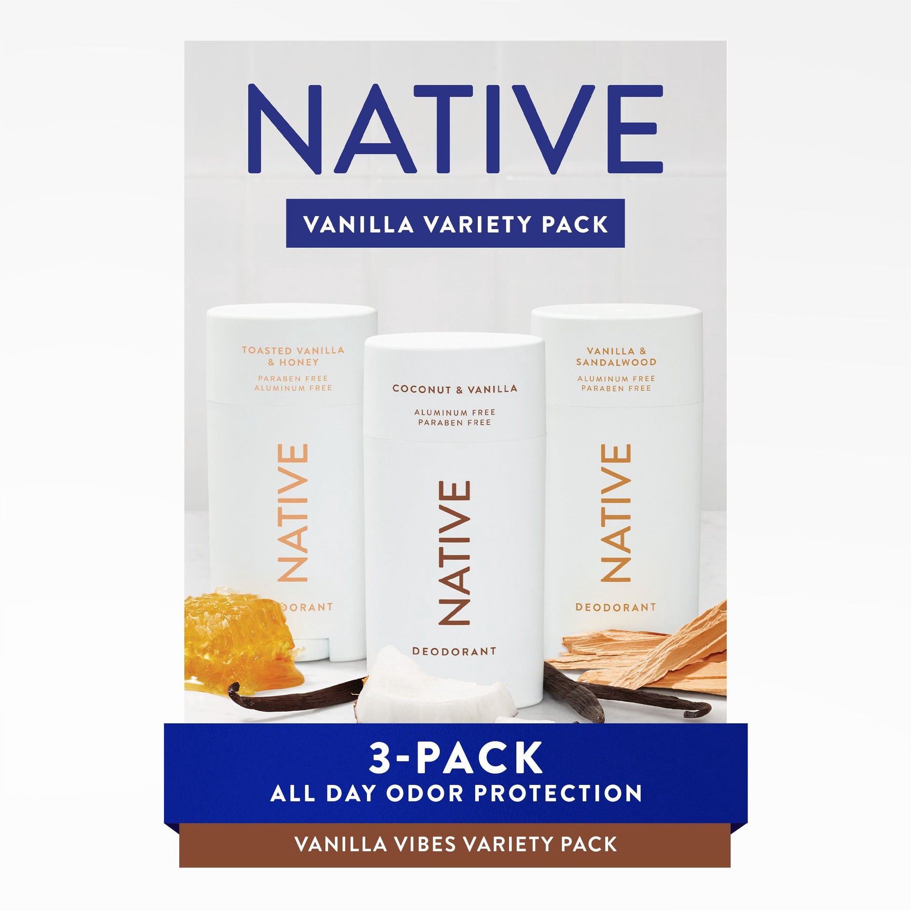 Native Aluminum-Free Deodorant, Vanilla Variety Pack, 2.65 oz., 3 pk.
