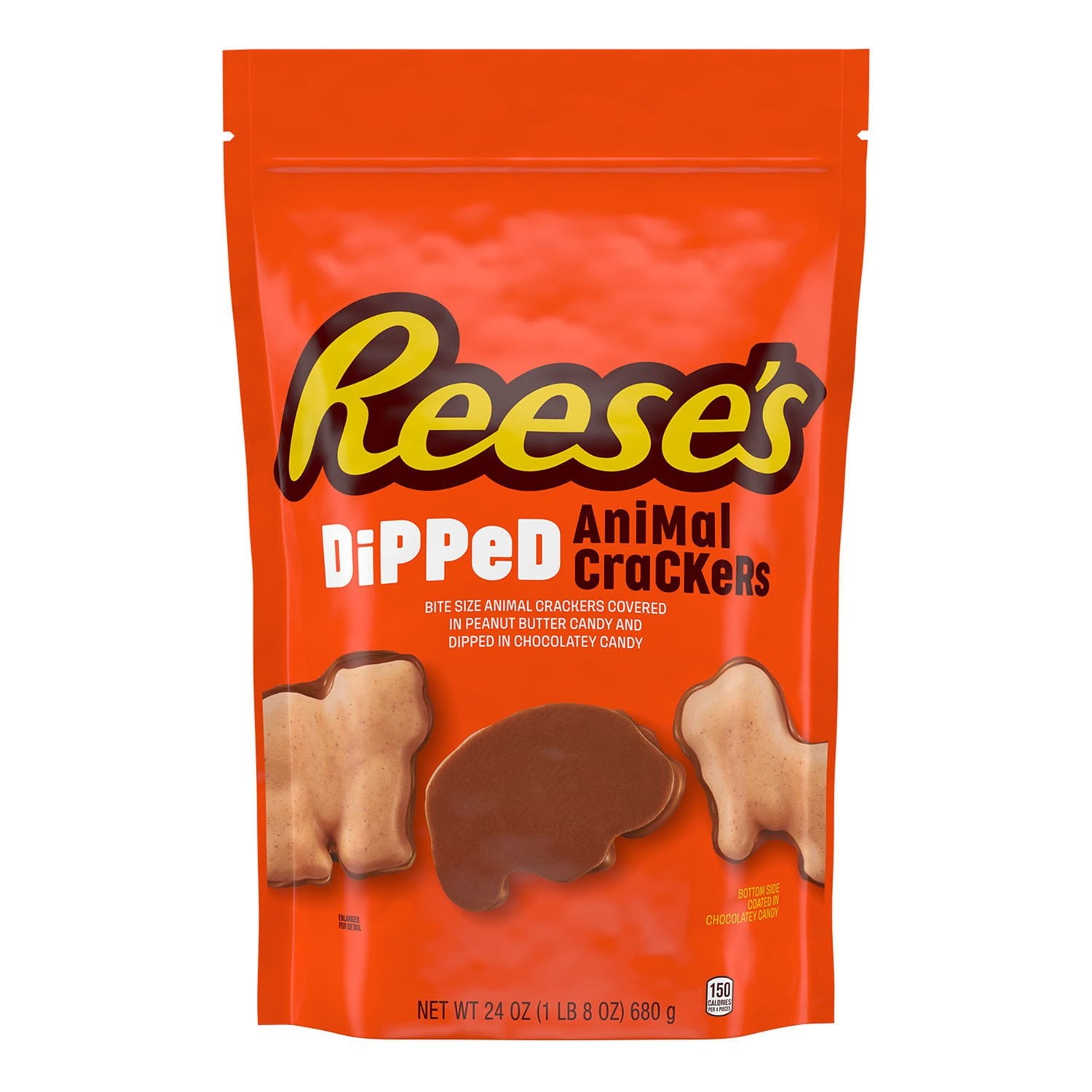 REESE'S Chocolate Peanut Butter Dipped, Animal Crackers, 24 oz.
