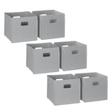 RiverRidge Folding Bins Cube Storage Cubbies, Set of 6 Playroom Organizers
