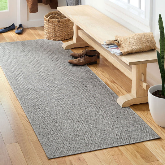 Town & Country Basics Pax Herringbone Textured Machine Washable Area Rug, Assorted Sizes and Colors