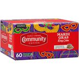 Community Coffee Medium Roast Coffee Pods, Mardi Gras King Cake, 60 ct.