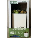 Tech Squared Power Bloom Charging Decorative Plant with Built-in retractable USB-C cable