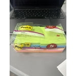 Post-it Super Sticky Notes, 3 in. x 3 in., Energy Boost Collection, 14 Pads/Pack
