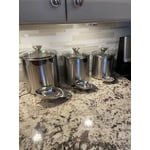 Tramontina 6-Piece Stainless Steel Covered Canister Set with Measuring Scoops