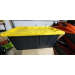 Member's Mark 40 Gallon Heavy-Duty Black and Yellow Storage Tote, 22.0" D x 38.2" W x 16.4" H, 1 pack or 2 pack
