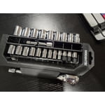 WORX 23Piece 1/4"+ 3/8"DR. Socket Set With Rotatable Rack