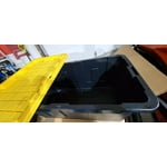 Member's Mark 40 Gallon Heavy-Duty Black and Yellow Storage Tote, 22.0" D x 38.2" W x 16.4" H, 1 pack or 2 pack