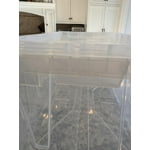 Member's Mark 60 Quart Clear Storage Tote, 17.2" D x 25.7" W x 12.0" H, 1 pack or 4 pack