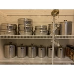 Tramontina 6-Piece Stainless Steel Covered Canister Set with Measuring Scoops