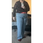 Buffalo Jeans Women's Wide Leg Belted Jean