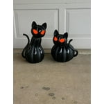 Member's Mark Pre-Lit Pumpkin Cats, Set of 2